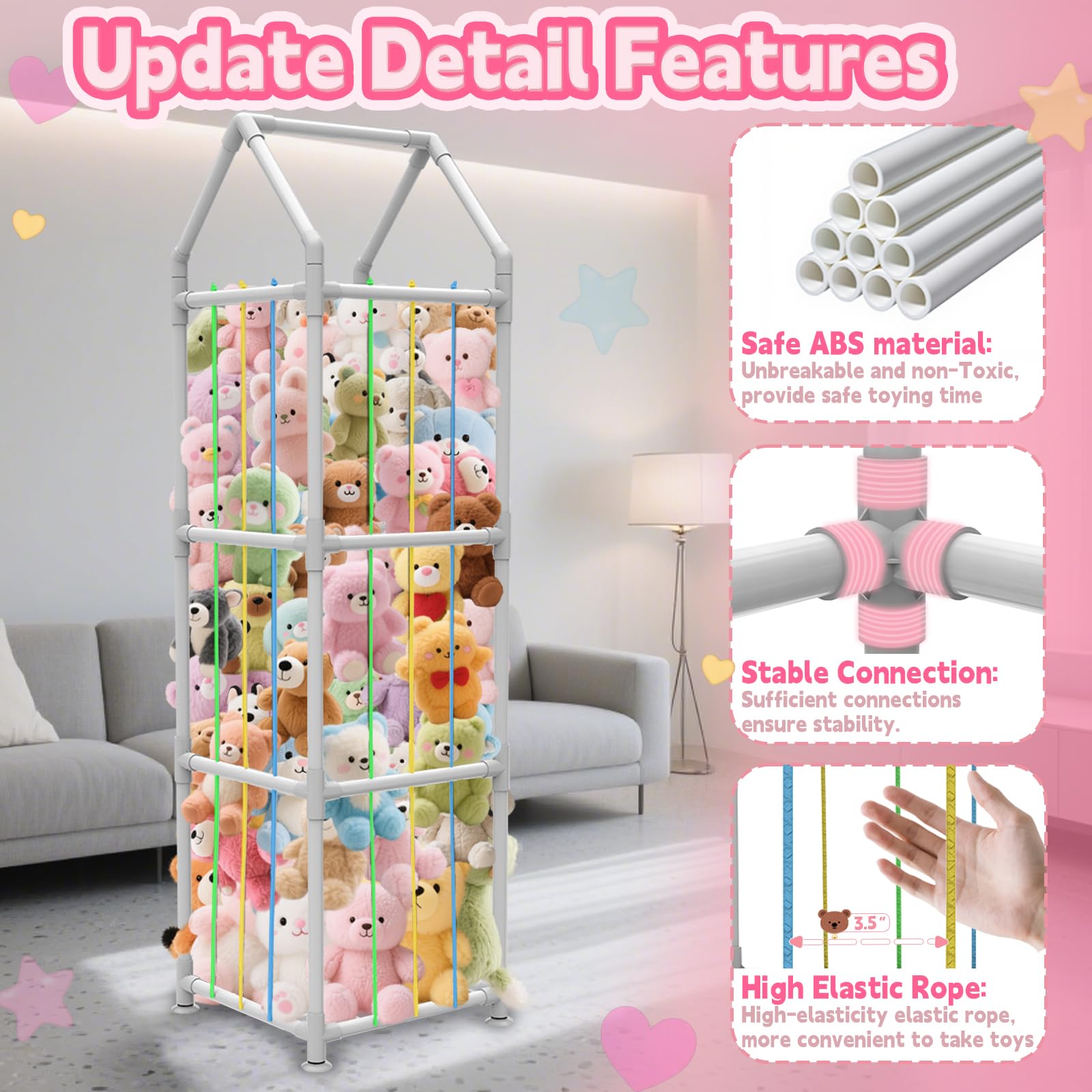 YACONA four-suction-cups-secure-base anchors stability during play.