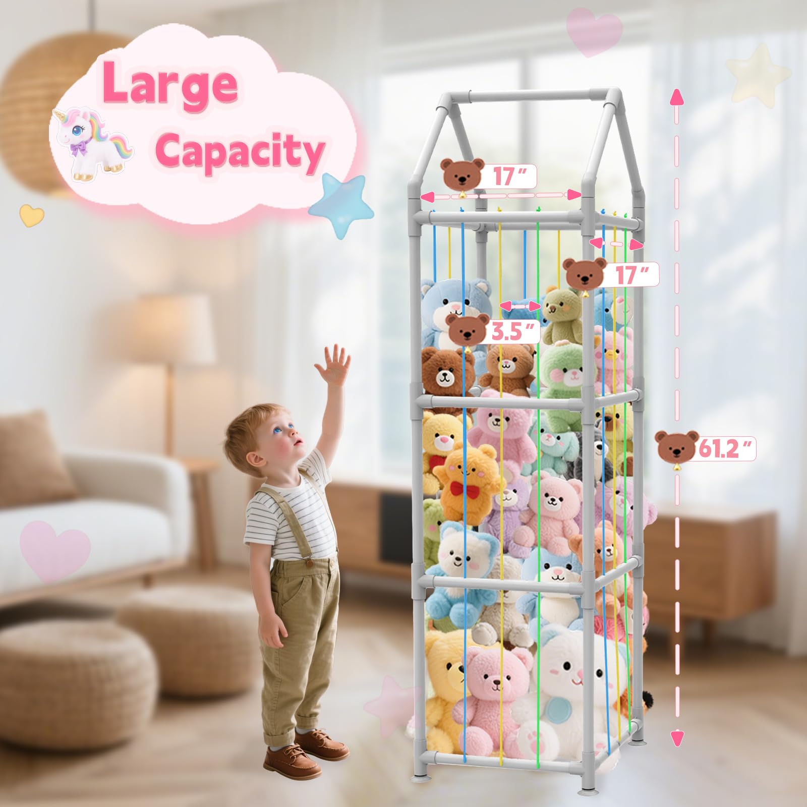 YACONA house-shaped-roof-toy-display invites imaginative play while tidying.