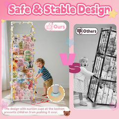 YACONA stuffed animal storage decorative stickers enhance room decor.