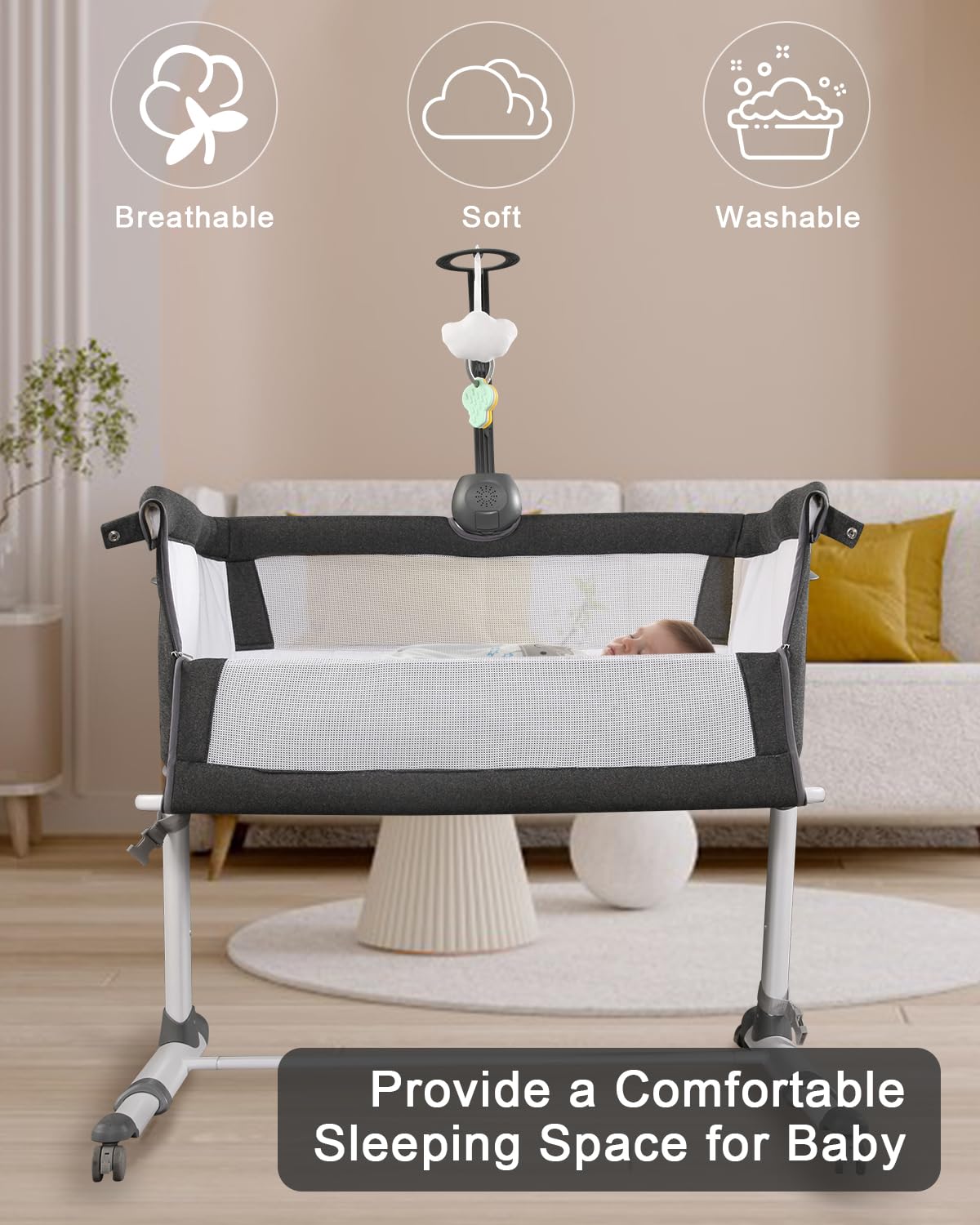 Yacul music box closeup with eight melodies soothing newborns