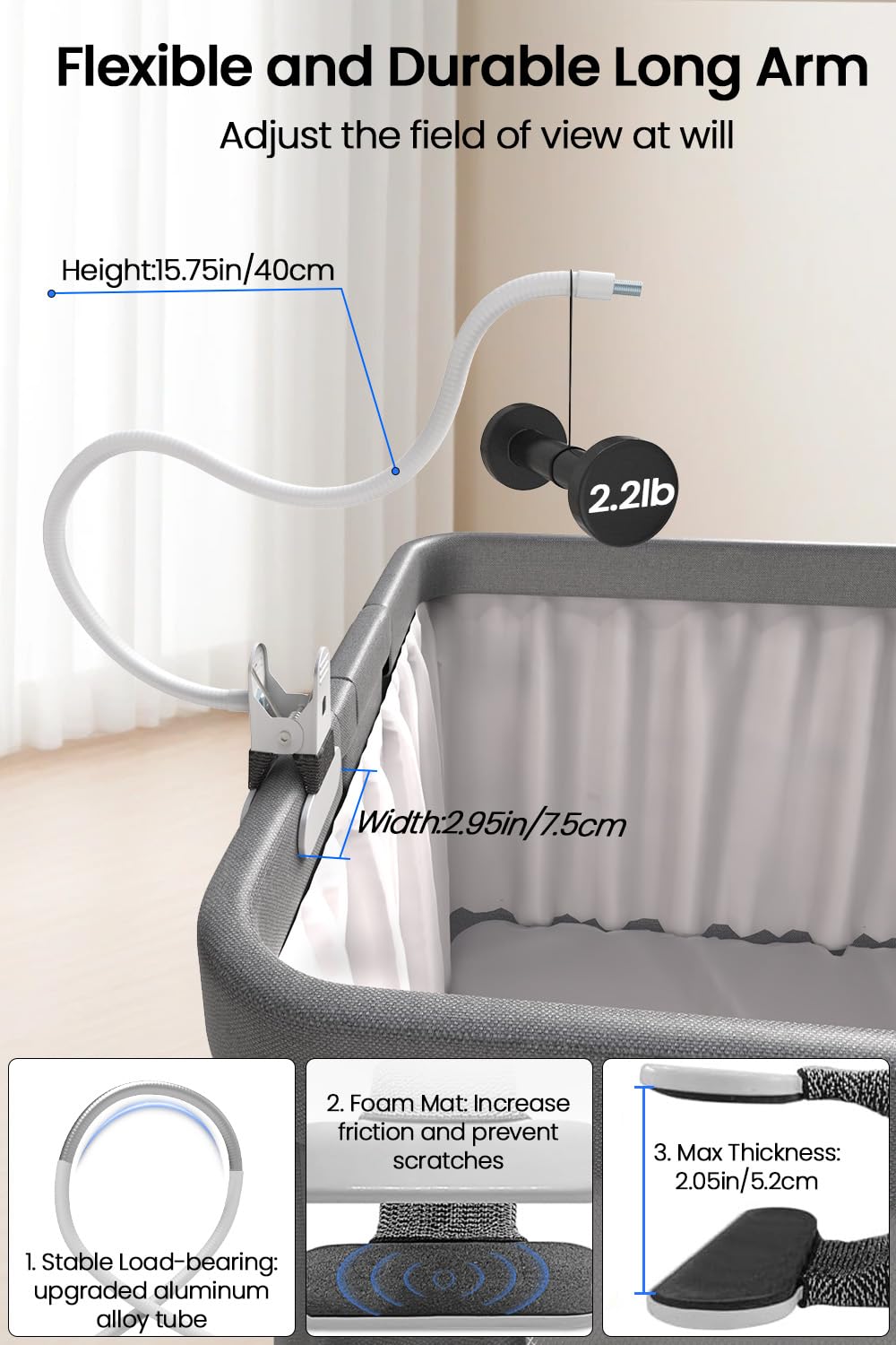 Yaekea Hello Baby HB6550 mount for easy setup