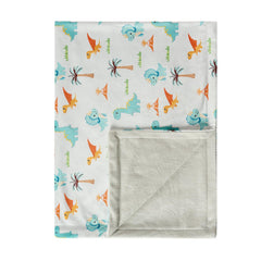 Yagle Mate baby blanket with colorful dinosaur design for cheerful nursery decor and cozy snuggles.