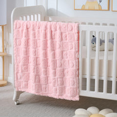 Yagle Mate crib blanket 30x40 sakura pink for naptime warmth