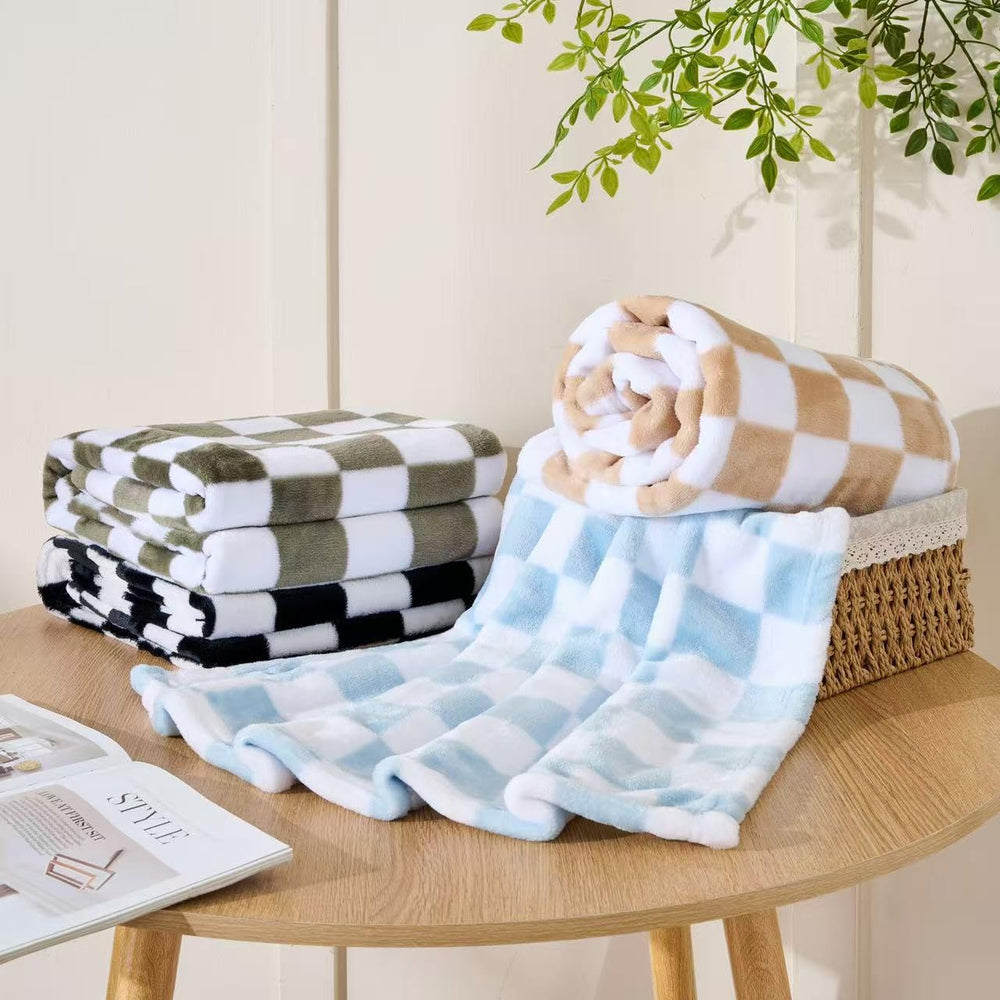 Yagle Mate blankets stacked for storage showcasing easy care and lasting softness.