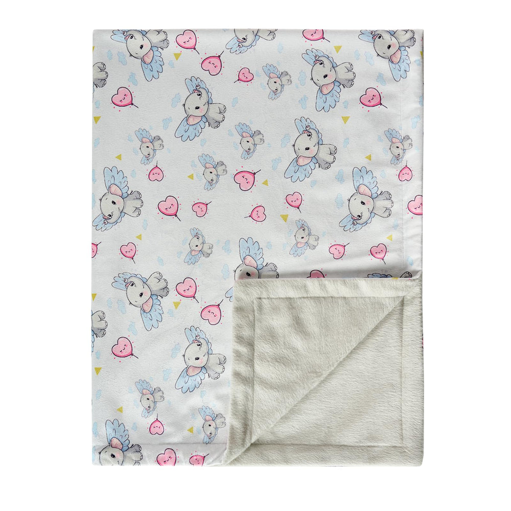 Yagle Mate elephant print close-up showing ultra-soft fabric for newborn snuggles.