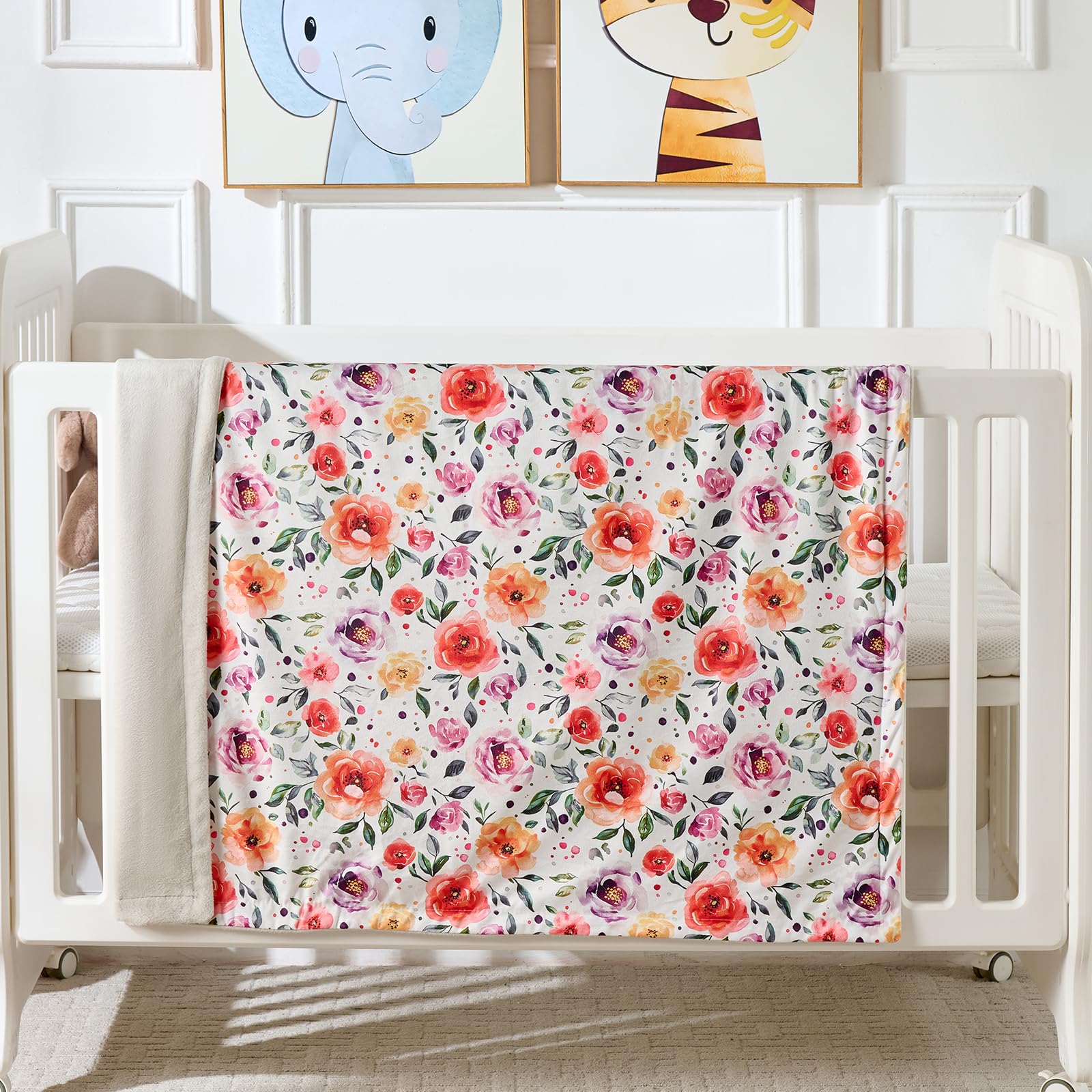 Yagle Mate gender-neutral crib blanket suitable for newborns and toddlers.