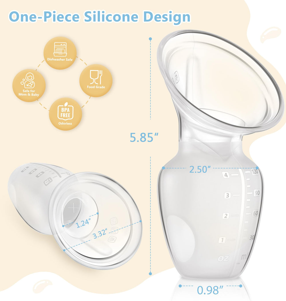 yahaa clear 4oz bottle shows milk volume at a glance