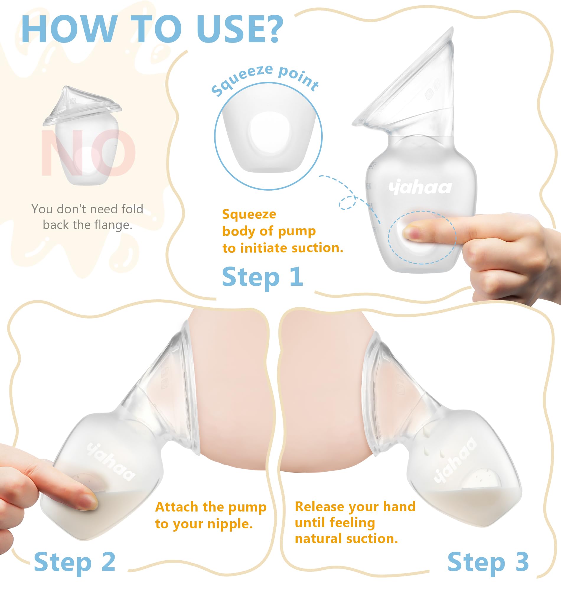 yahaa one-piece soft silicone design emphasizes compact, light pumping