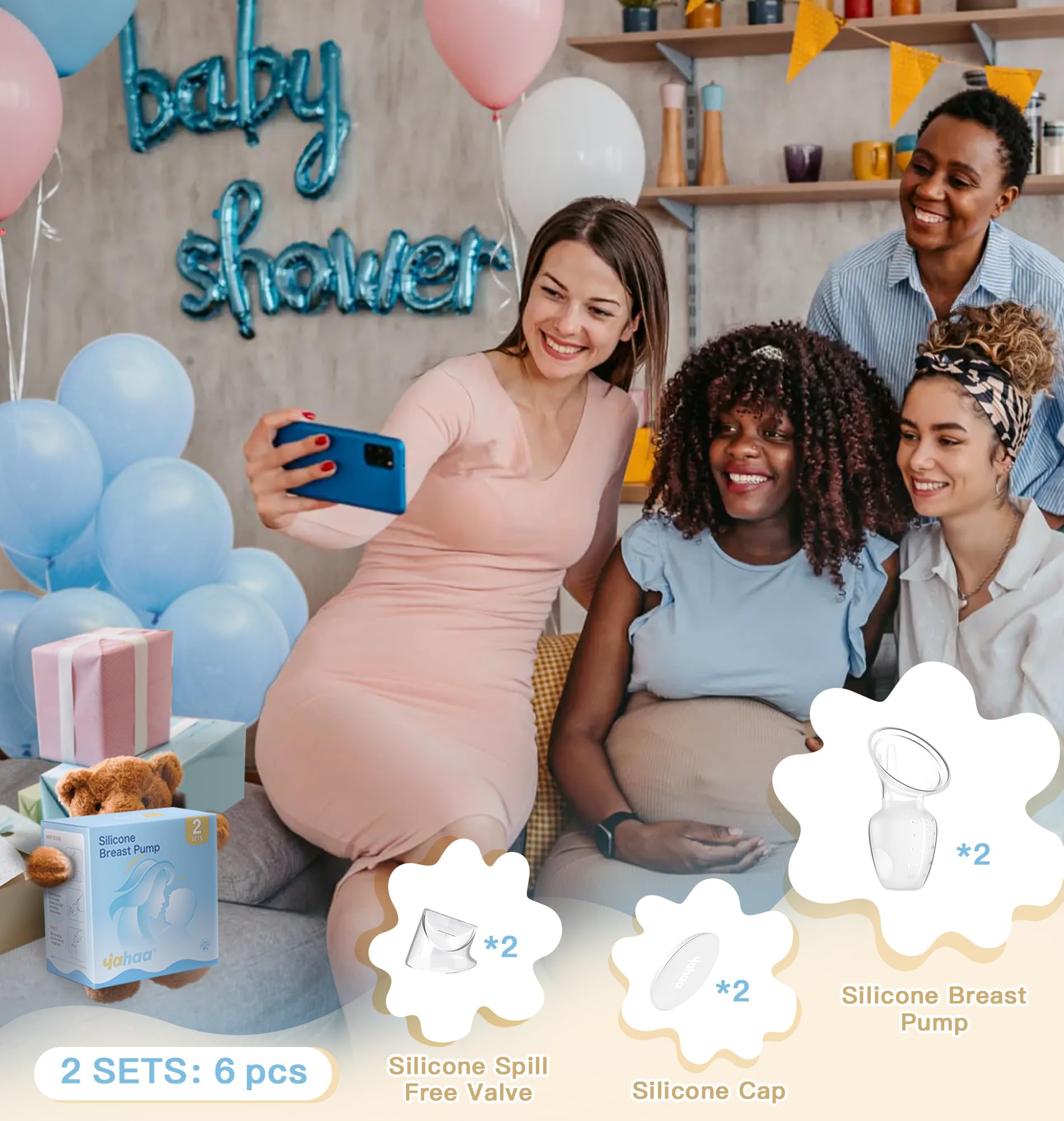 yahaa pumping set compatible with nursing bras for hands-free use