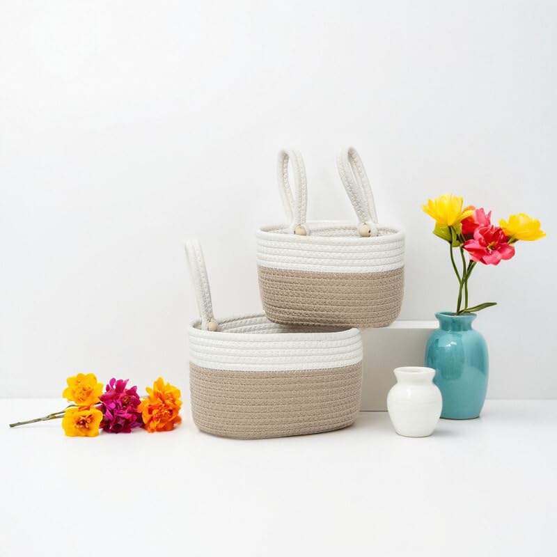 YAHUAN cotton hanging basket on stroller handle for on-the-go organization.