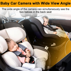 Yakry Baby Car Camera 360° rotation for flexible viewing angles.