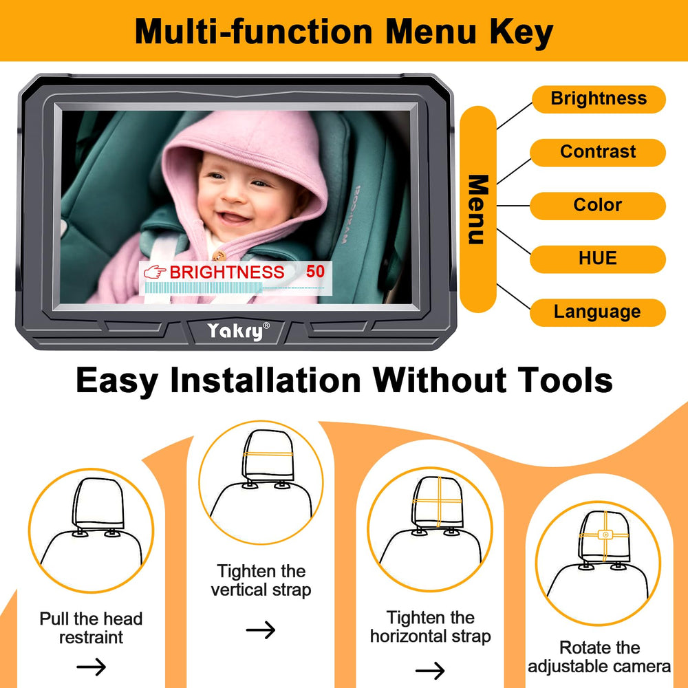 Yakry Baby Car Camera ideal baby shower gift for new parents.
