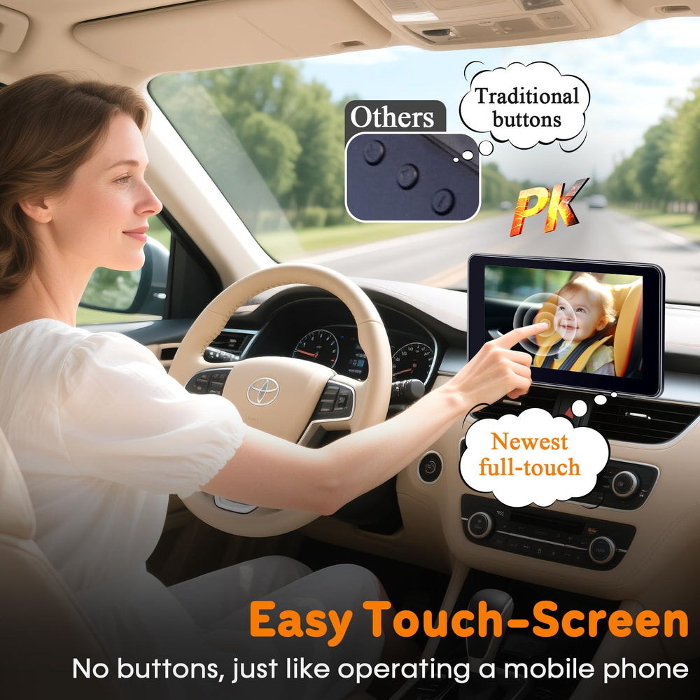 Yakry baby car camera 1080p hd offers sharp rear-view visibility.