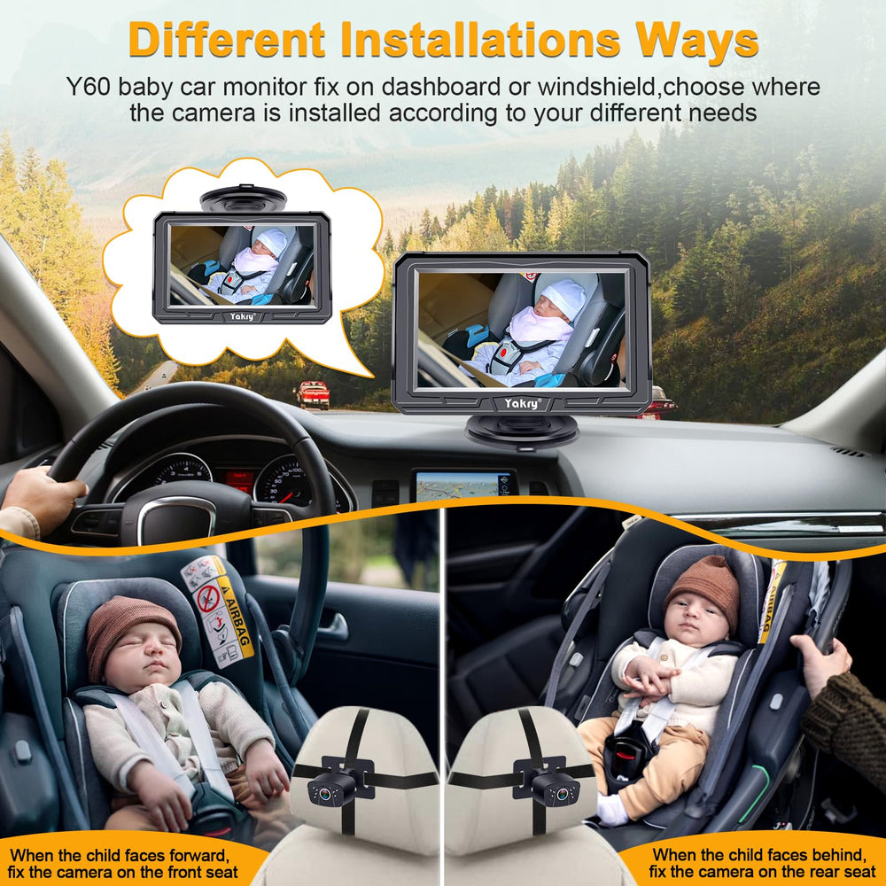 Yakry Baby Car Camera for safer driving with monitoring.