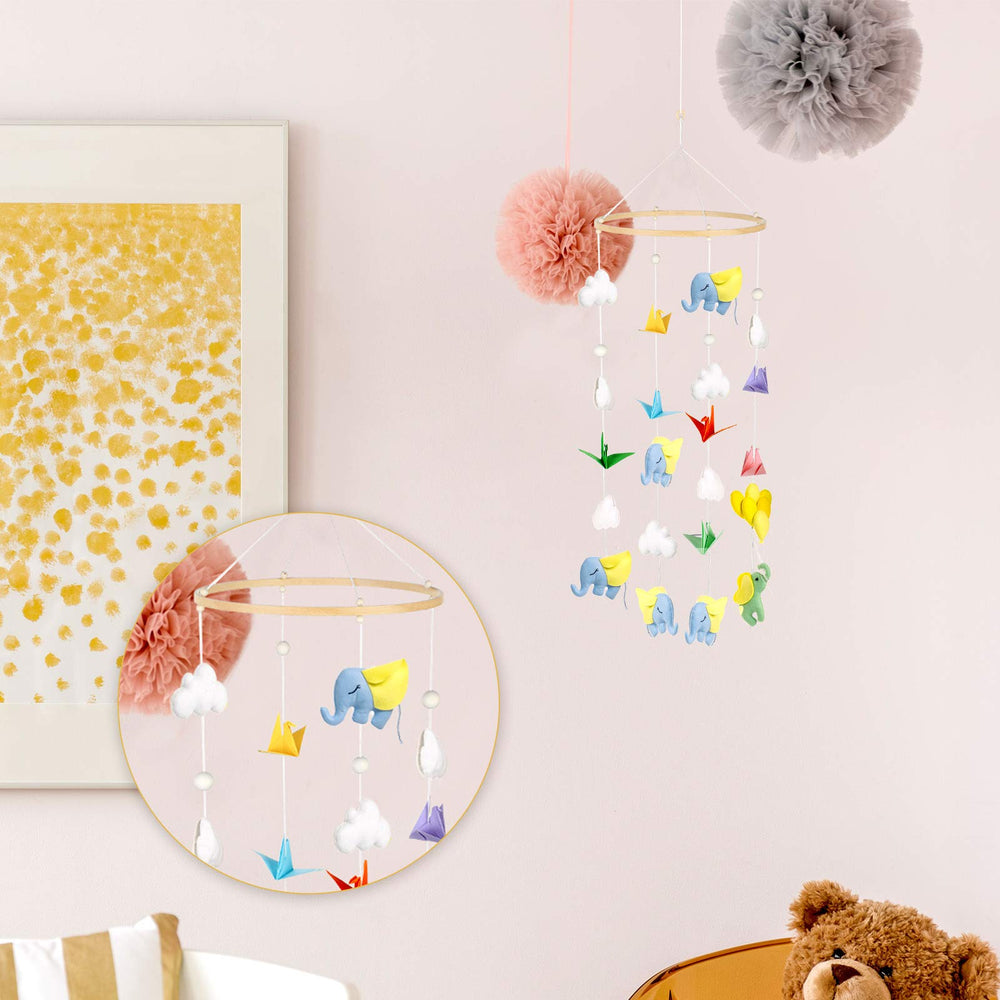 Yalikop Baby Mobile DIY Kit nursery display photo shows versatile decor in a cozy space