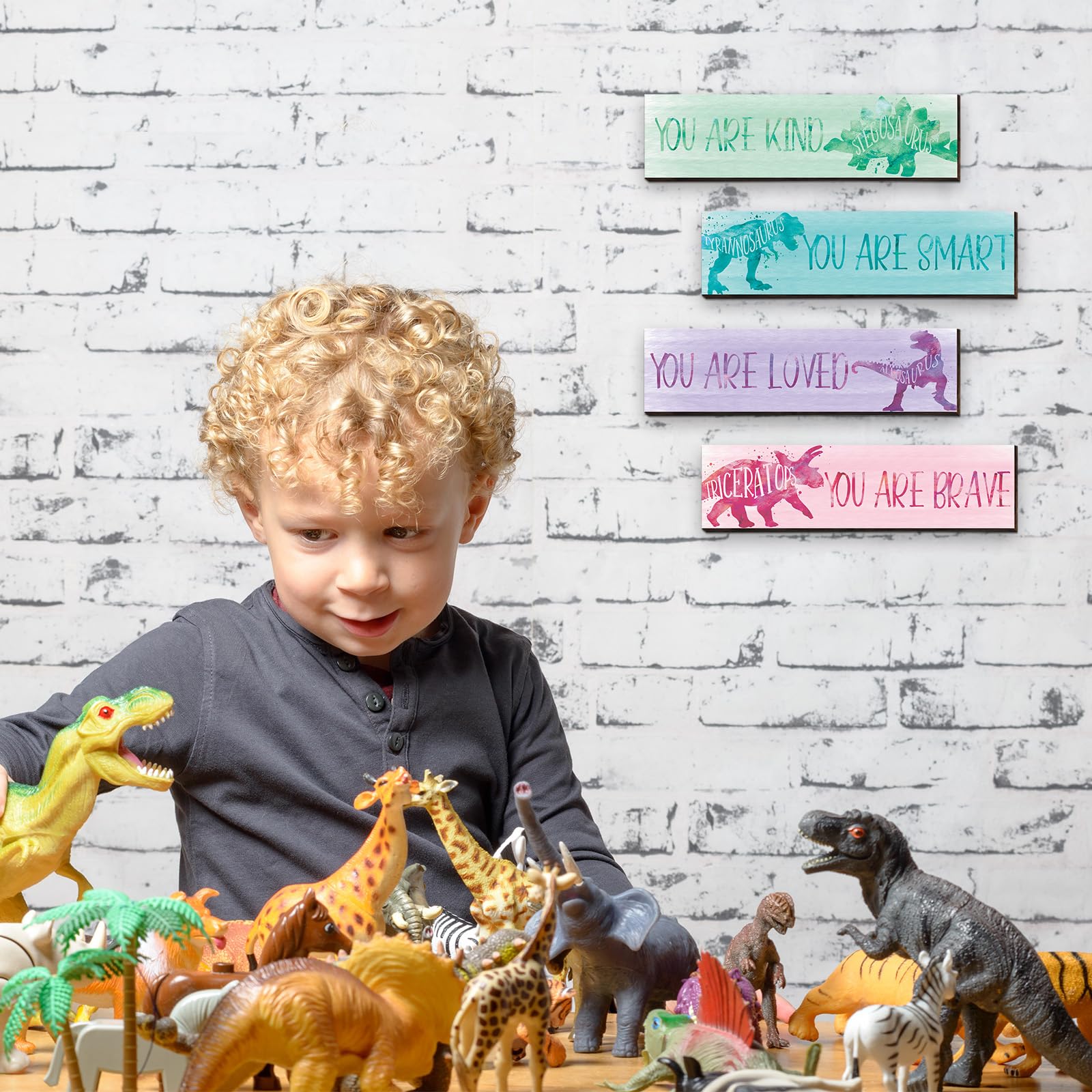 Yalikop dinosaur wall decor pink accent brightens nurseries and classrooms with charm.