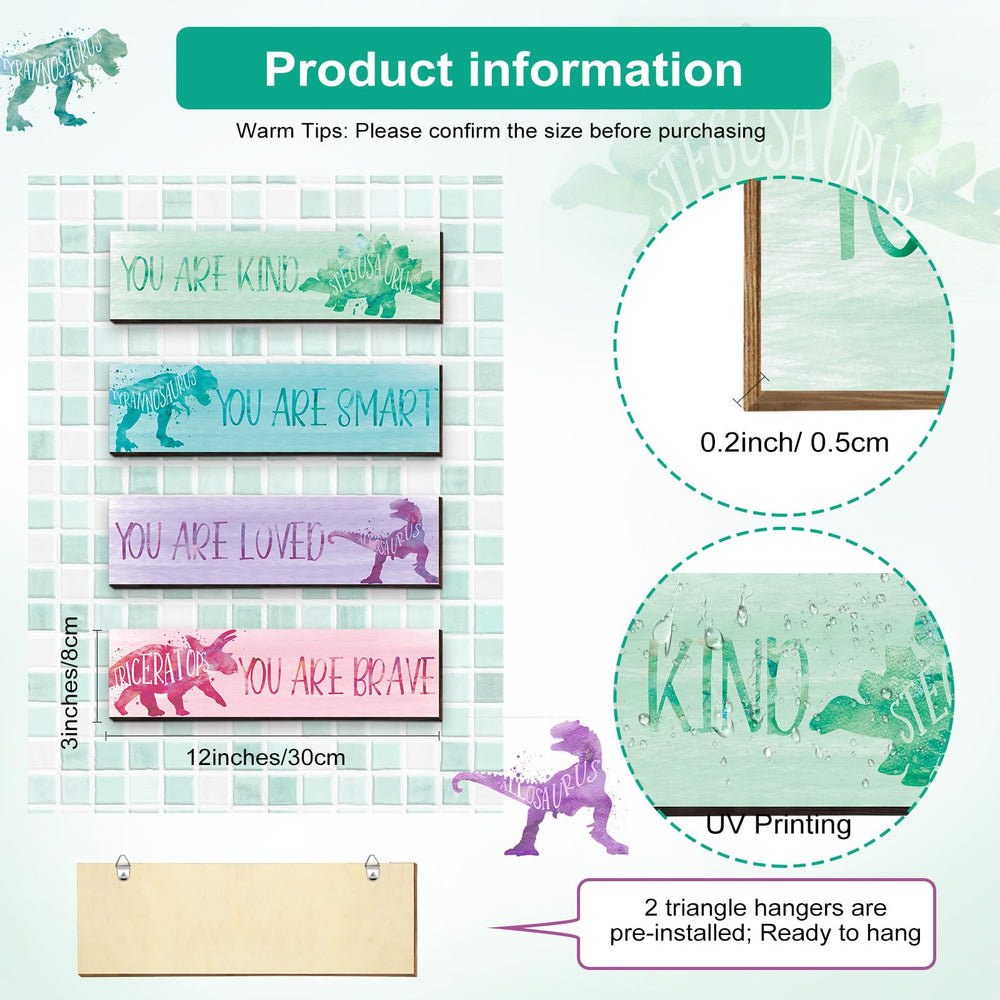 Yalikop dinosaur wall decor with watercolor pattern adds color and spark to kids' spaces.
