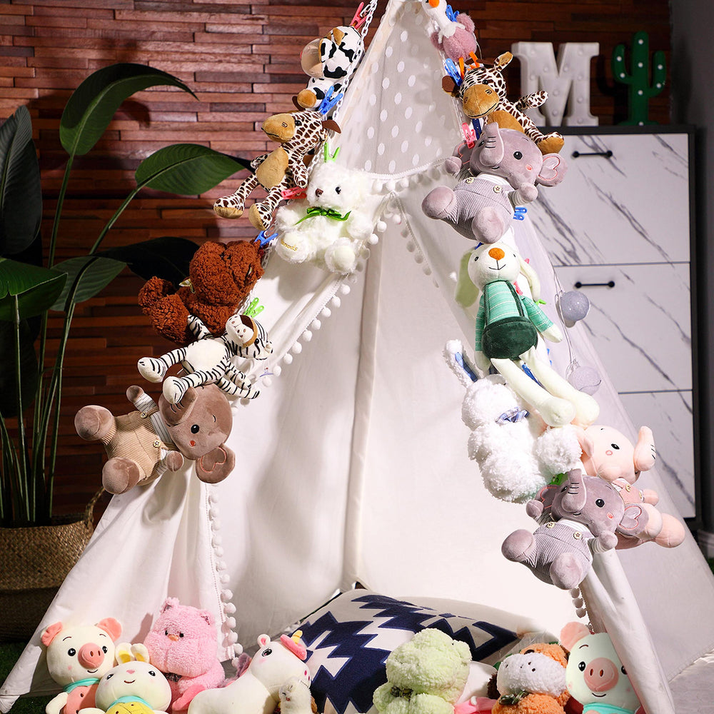 Yalikop plush display hanger showcases tidy wall storage
