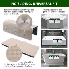 Yalumo kneeler anti-slip base helps prevent sliding on bathroom floor.