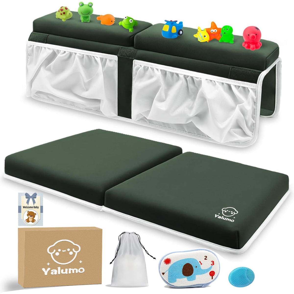 Yalumo bath kneeler closeup with thick foam for knee comfort.