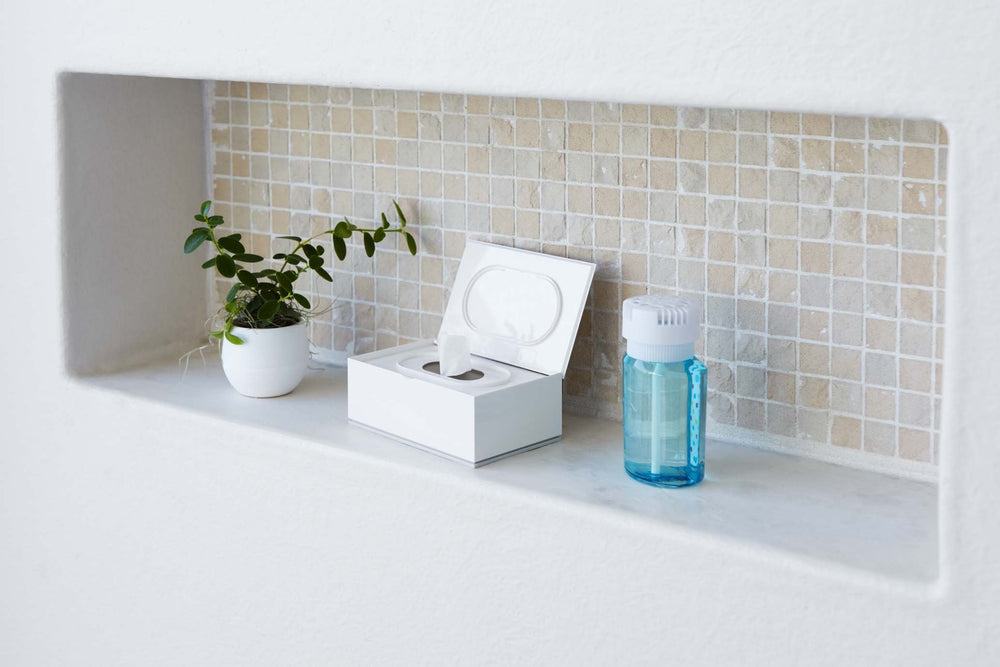 Yamazaki Veil White 7862 compact form factor reduces clutter