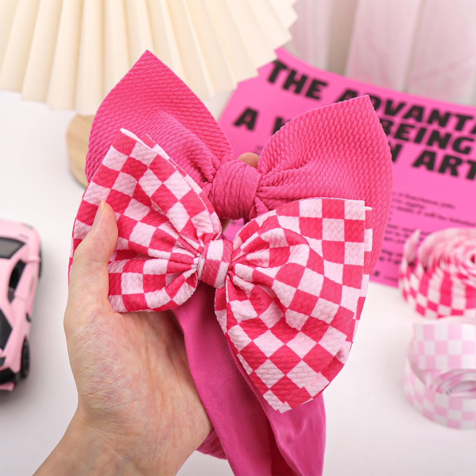 yanjie 2-pack bows on headband for quick outfit changes
