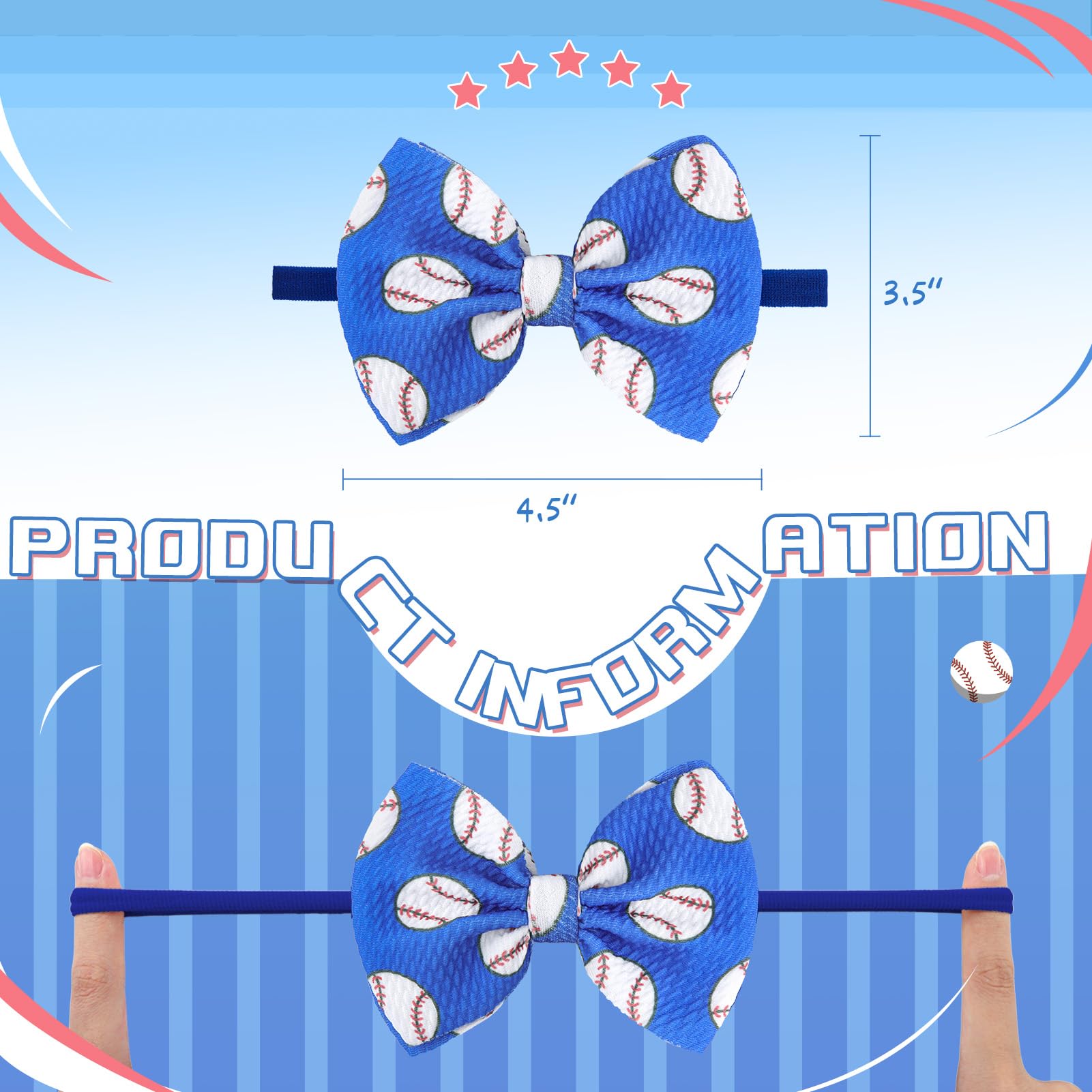 YanJie 4-5-inch baseball bow adds secure fit and easy styling