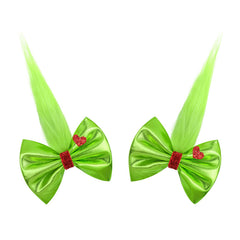 YanJie 4-inch Christmas hair clip with green heart bow boosts holiday style
