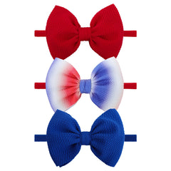 YanJie 4th of July headband bow in red white blue ready for festive photos