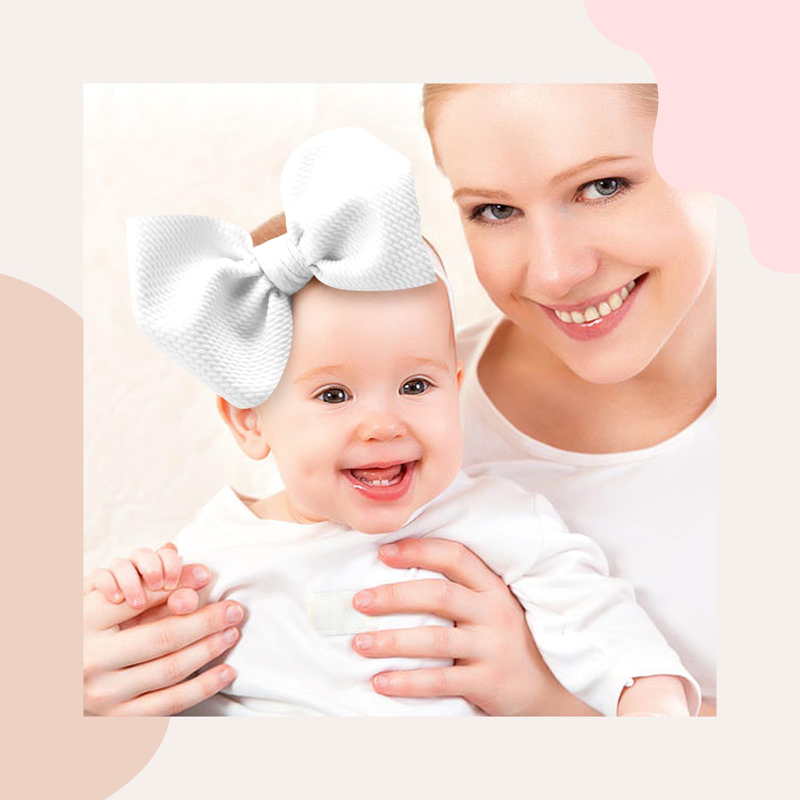 YanJie khaki bow headbands pair with neutral outfits and photos