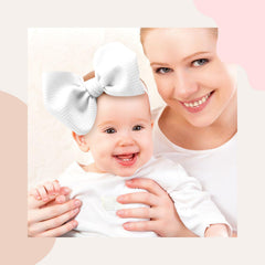 YanJie khaki bow headbands pair with neutral outfits and photos