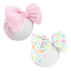 YanJie Easter headband with pink bows provides gentle all-day comfort for kids.