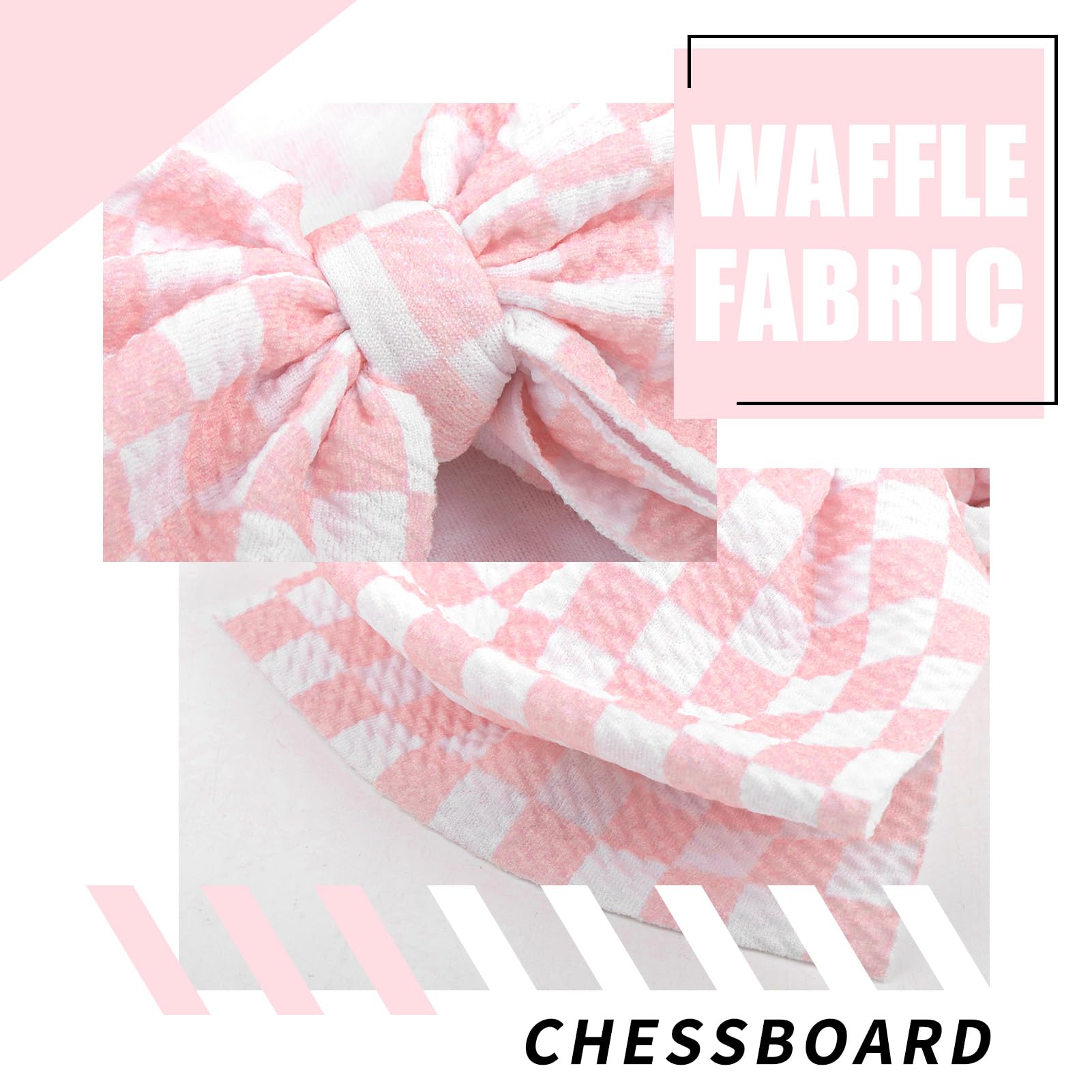YanJie pink checkered bow care-friendly design simplifies washing and care