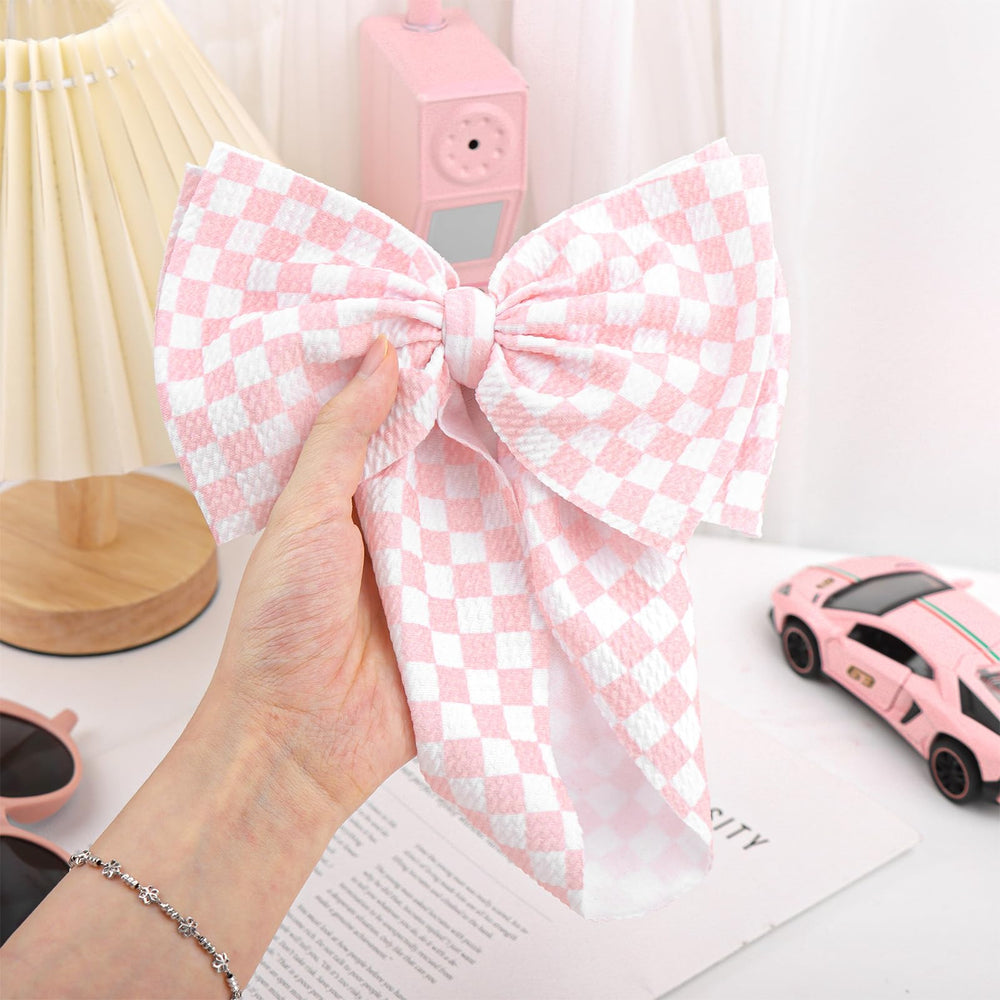 YanJie pink checkered bow care-friendly finish supports easy maintenance