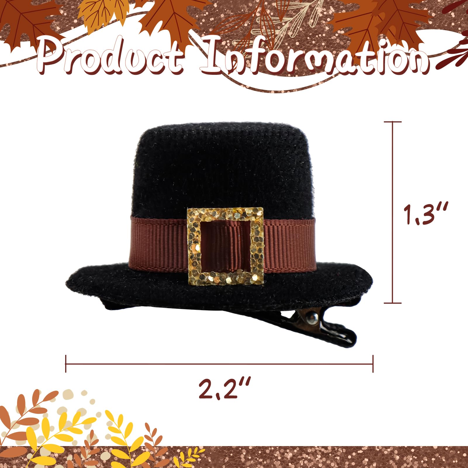 YanJie Amish hat craft hair clip showcasing festive look for parties.