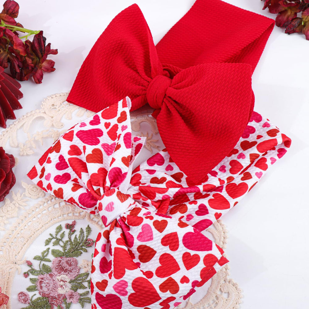 YanJie red headband worn by baby during a photoshoot for cute looks