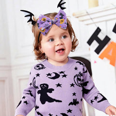 YanJie orange purple bows add festive contrast