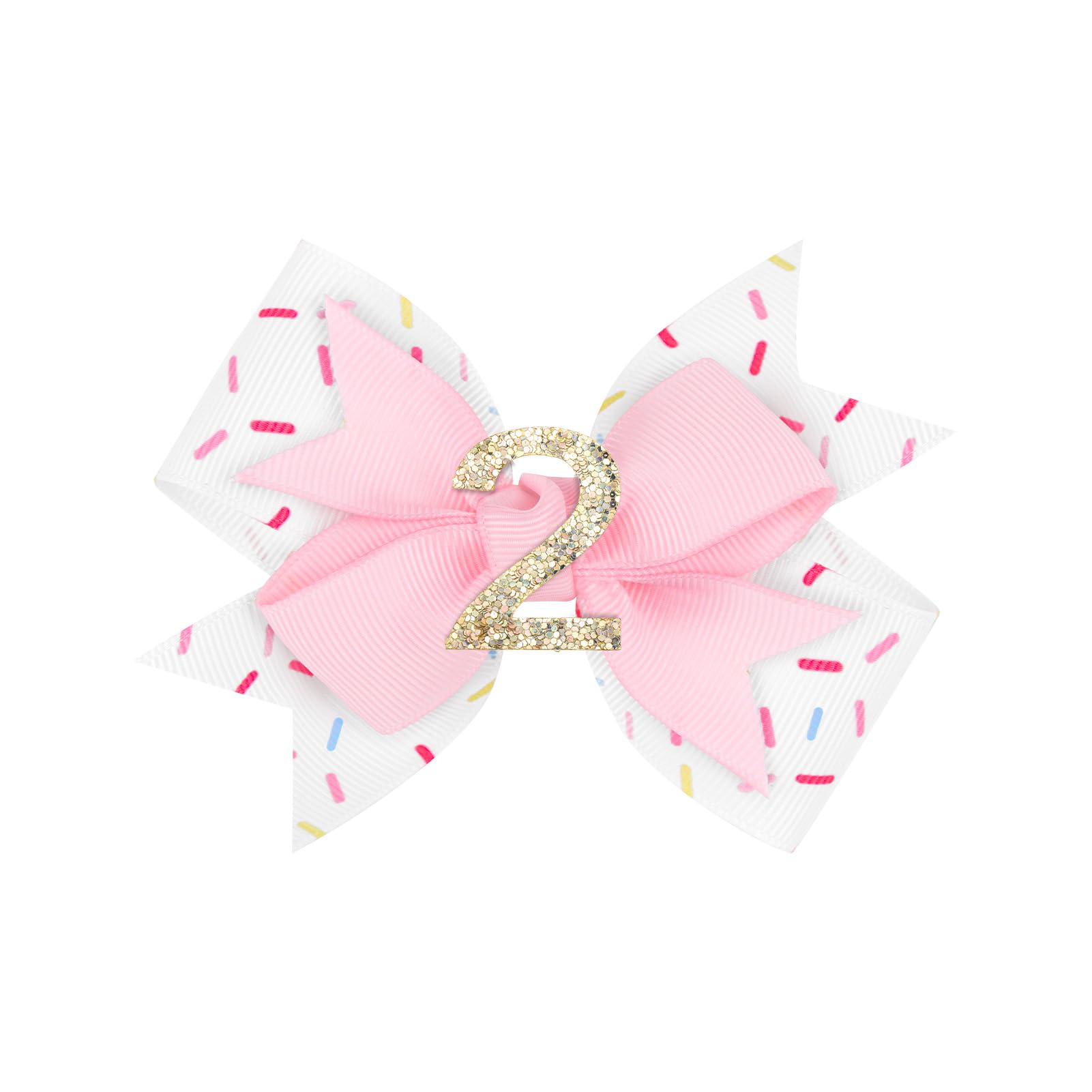 YanJie 4inch donut ice-cream bow adds festive birthday flair for toddlers.