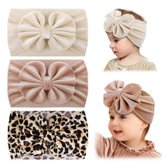 YanJie baby headband beige velvet bow delivers gentle, secure wear for delicate styling