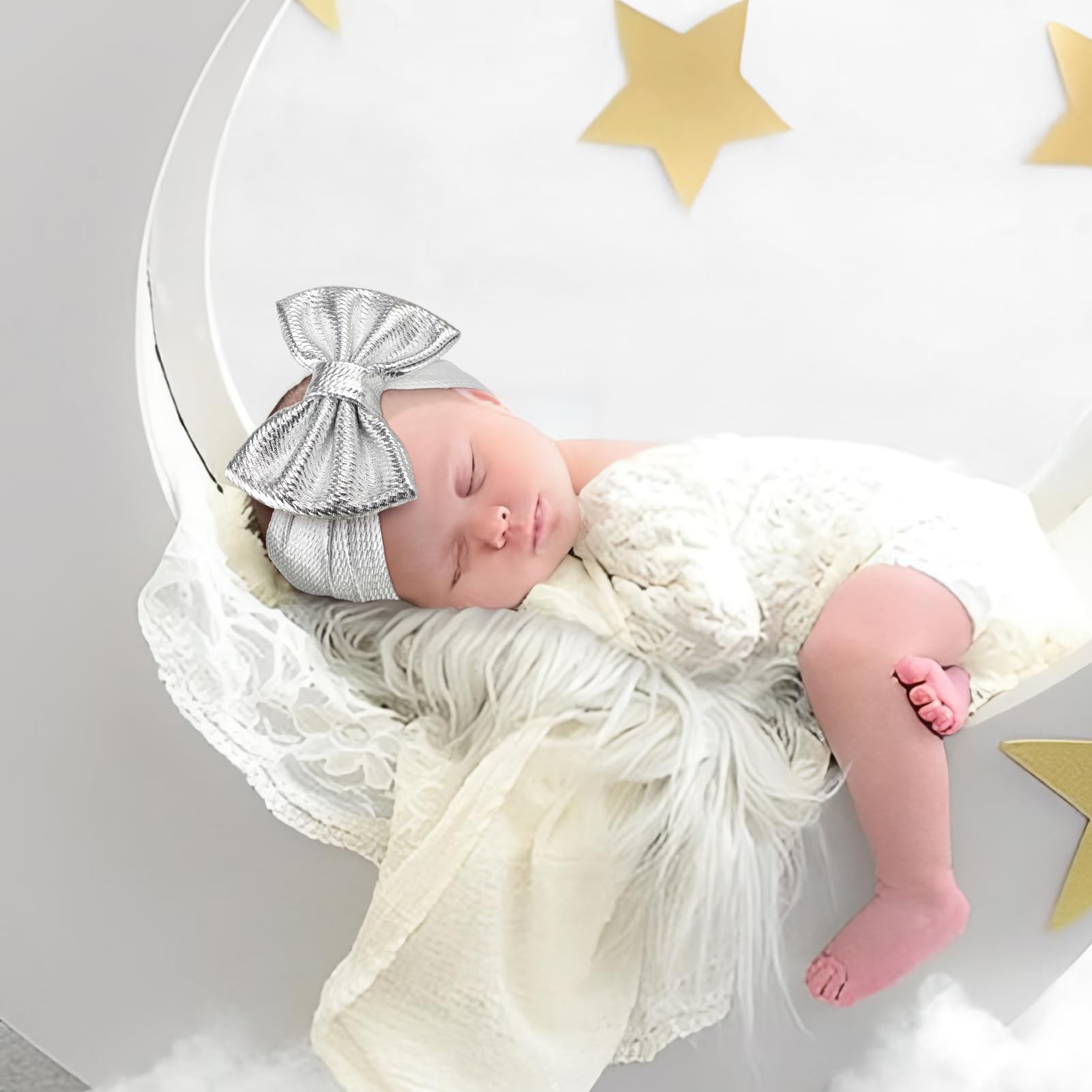 YanJie baby headband with large bows for dressy everyday outfits