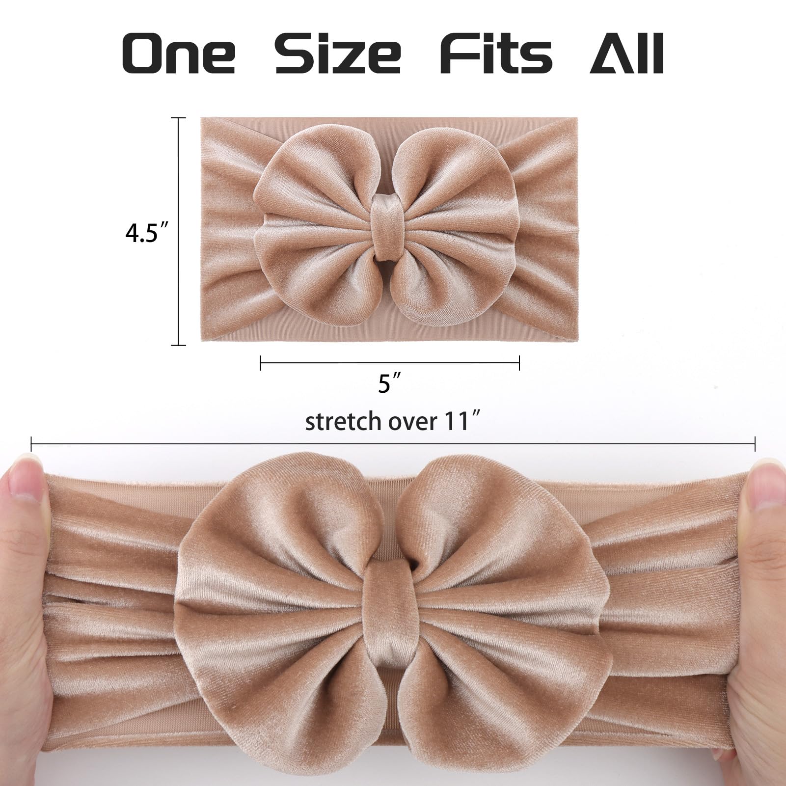 YanJie soft nylon elastic headband grows with your baby from newborn