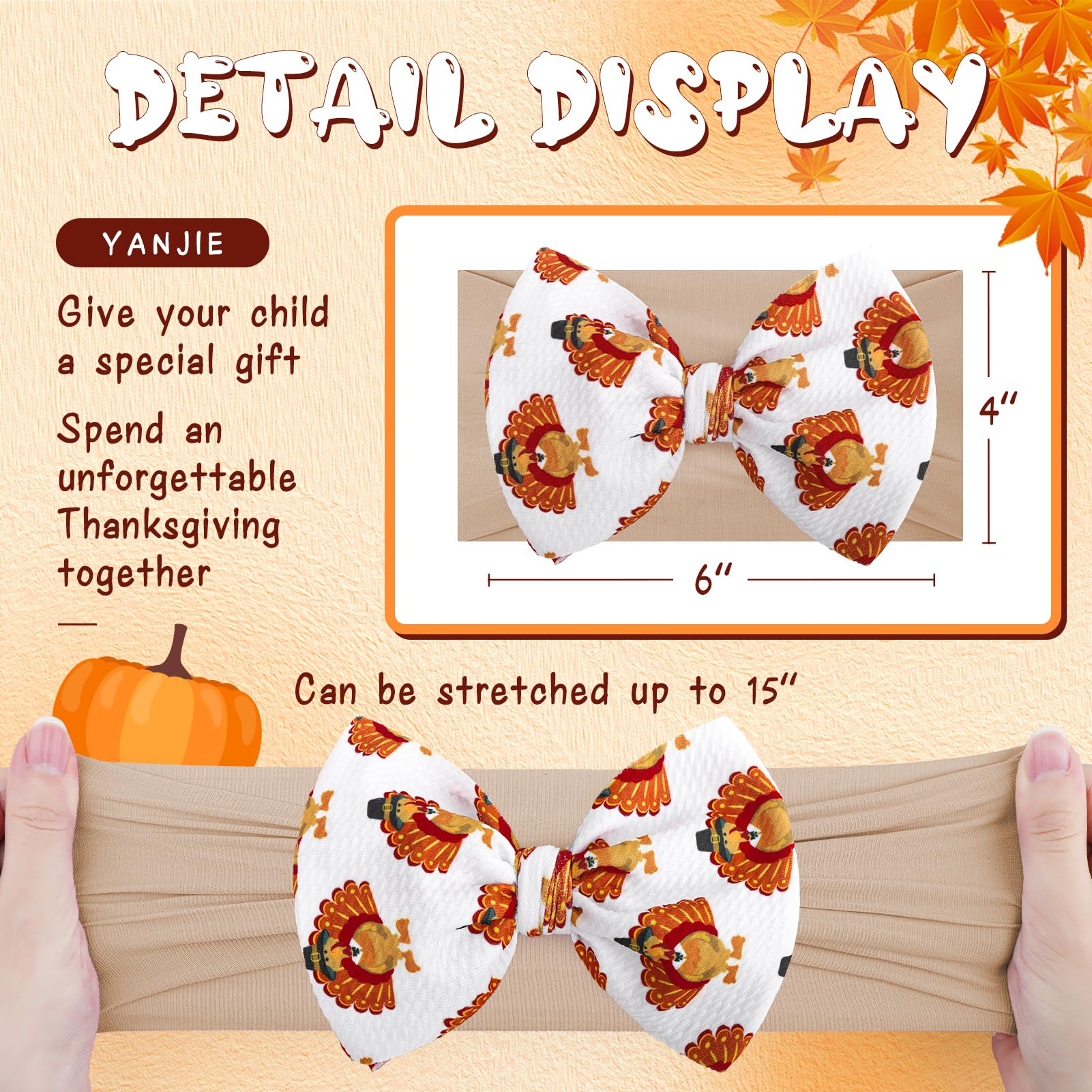 YanJie newborn-to-toddler elastic headbands stay secure and comfortable.