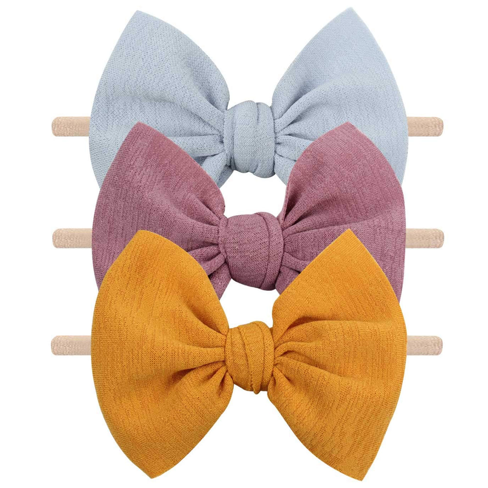 YanJie headbands with gold knotted bow for newborn outfits and photos