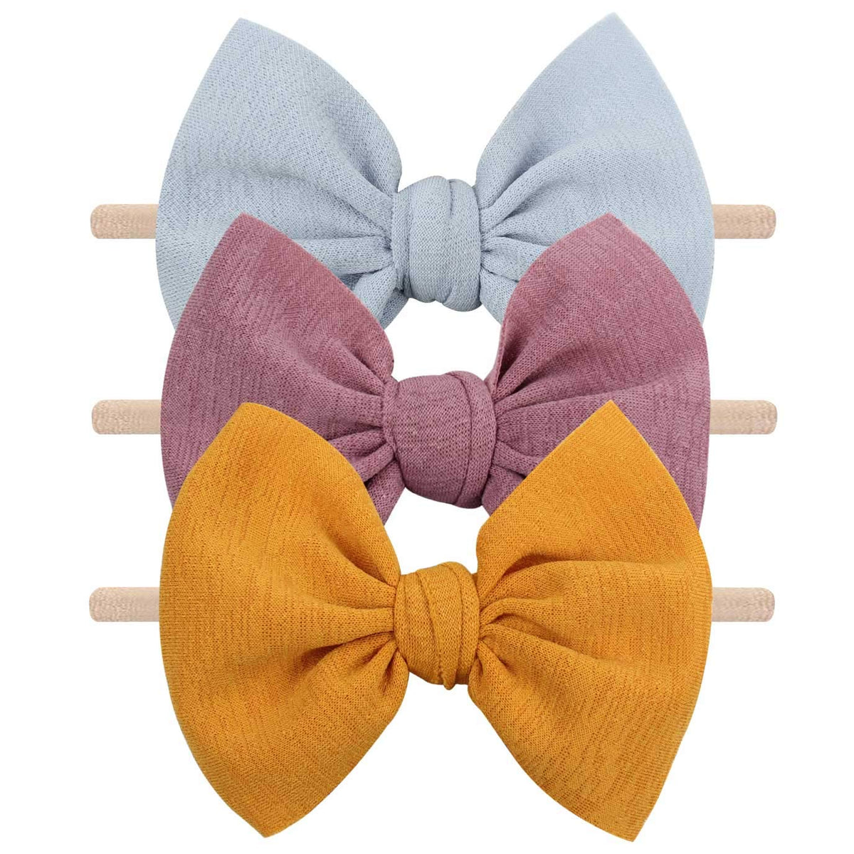 YanJie headbands with gold knotted bow for newborn outfits and photos