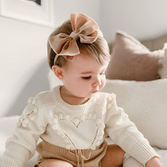 YanJie headband features printed pumpkin and spider—playful design for cute baby photos.