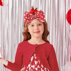 YanJie Baby Headbands Valentine's design pairs with outfits for photos.