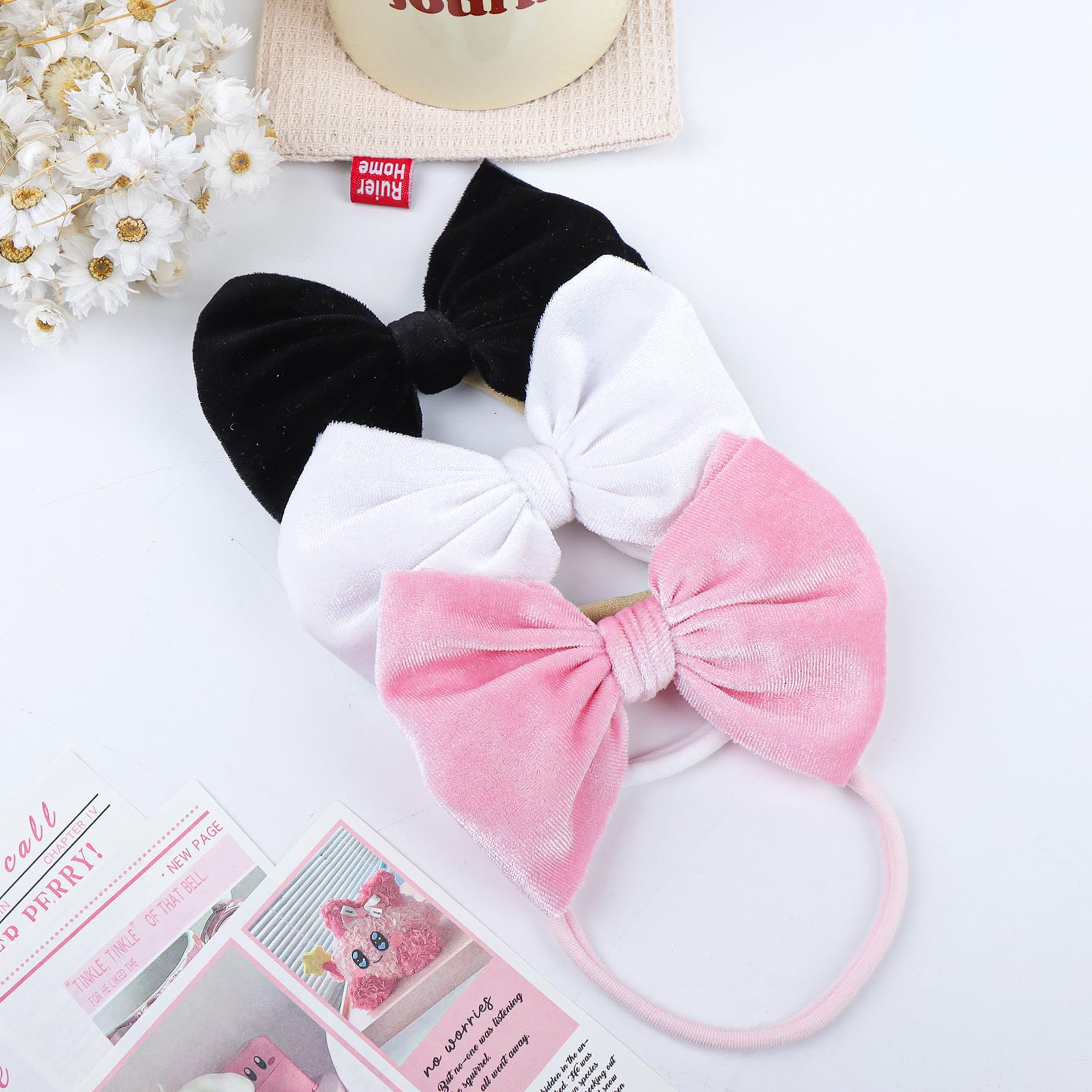 Yanjie baby photo session setup shows coordinating accessories for sweet looks.