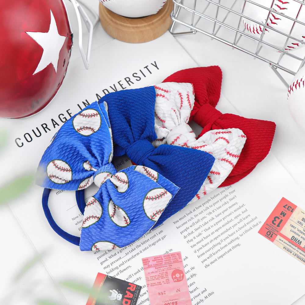 YanJie waffle fabric bow headband that grows with your baby.