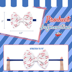 YanJie nylon-stretch headband provides secure, gentle grip on tiny heads.
