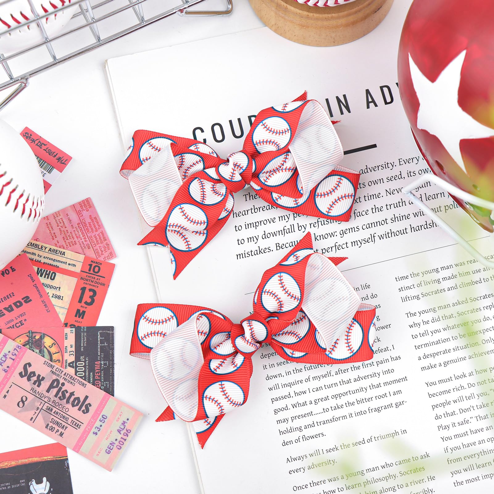YanJie baby hair clip with red bow highlighting cheerful daily wear appeal.